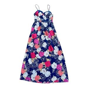 Band of the free Floral Maxi Dress - Blue, Pink, White sz S, 017